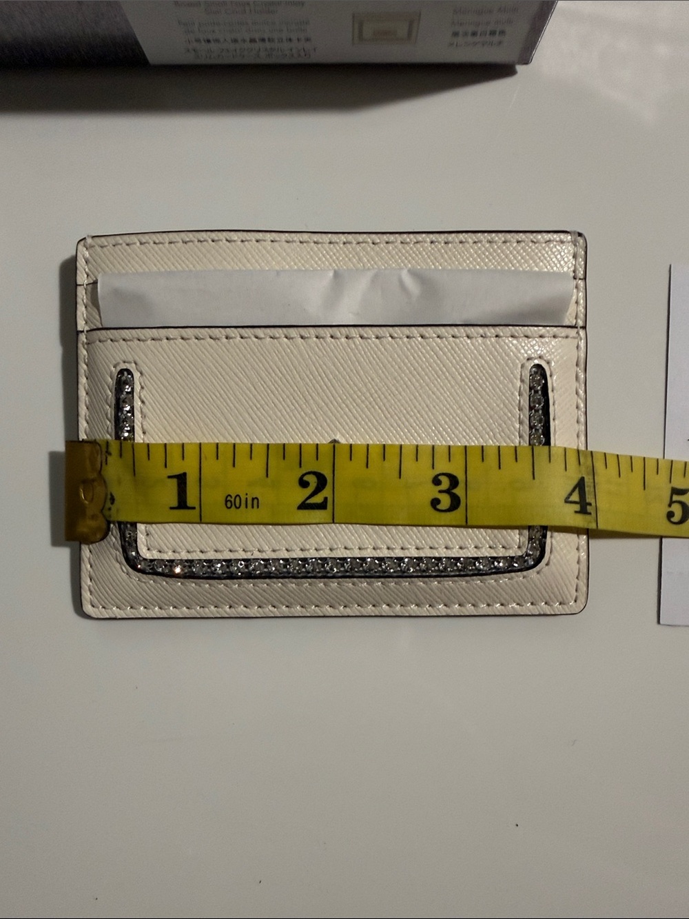 kate spade Cream Leather Card & Key Pocket with Crystal Accent - Picture 11 of 16